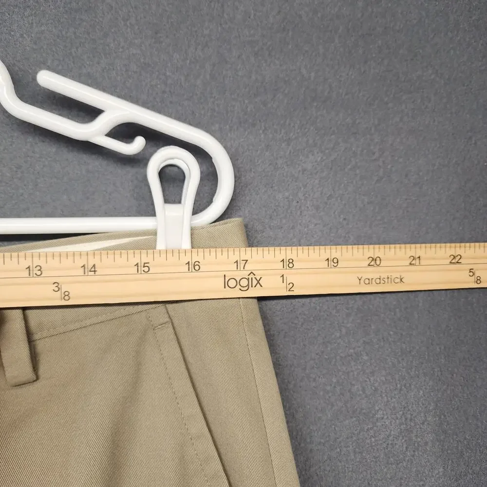 Dockers Classic Fit Khaki Pants Mens 34x32 Beige Flat Front Casual Chinos